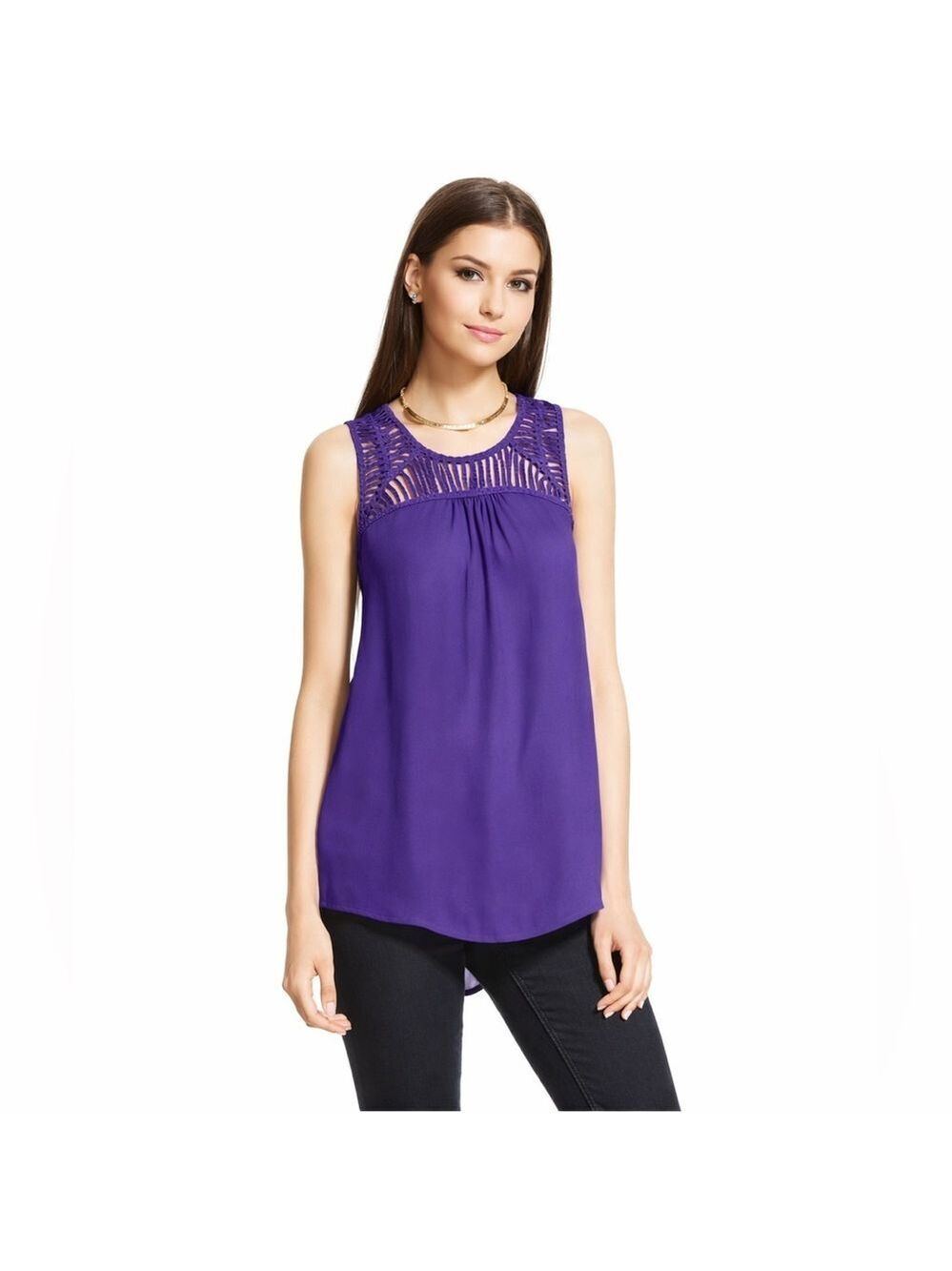 MOSSIMO Women’s Purple Sleeveless Top Size Large
